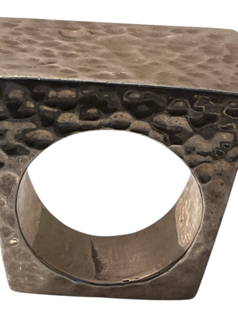 Mexico Hammered Sterling Ring-7 1/2